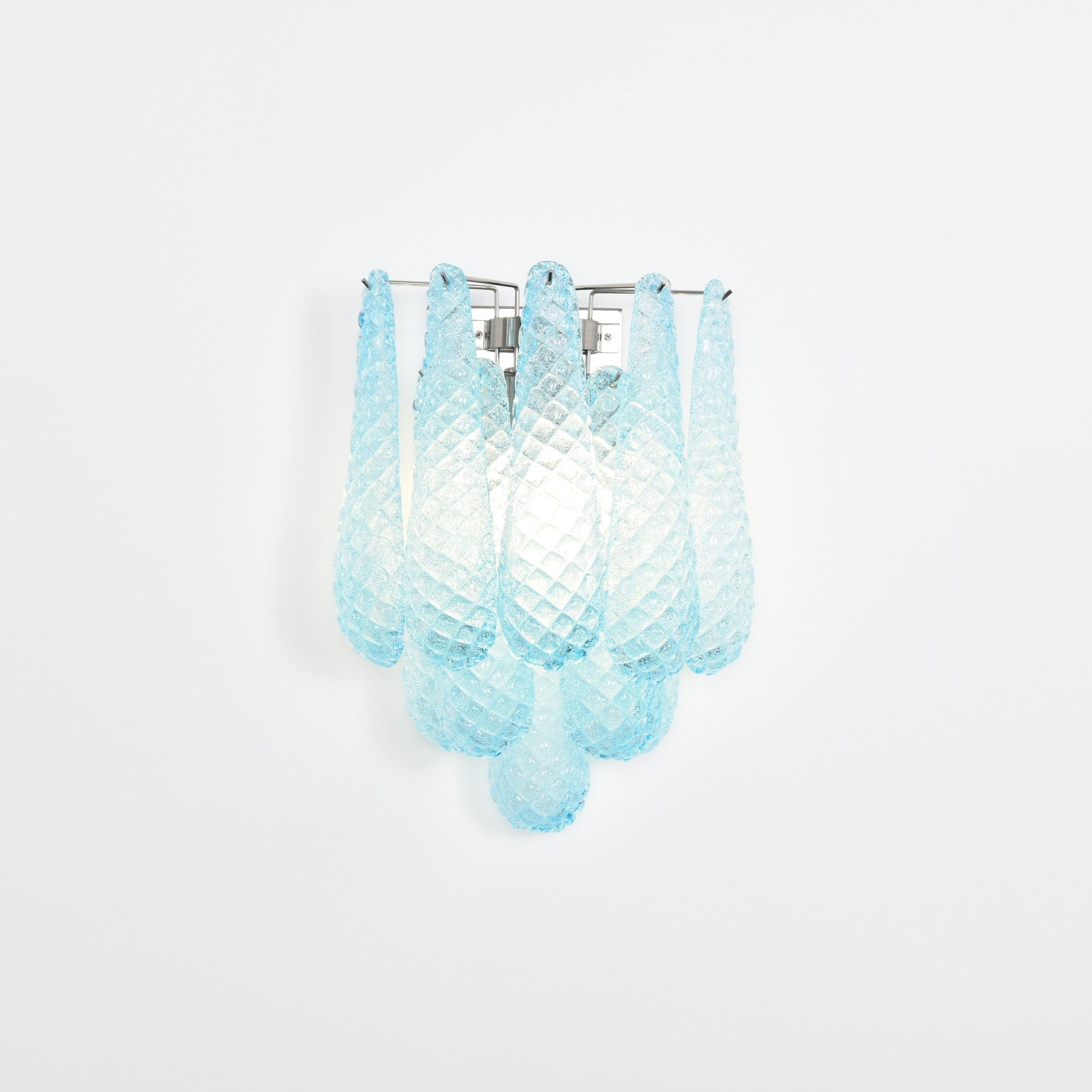 Aurora Wall Lamp Pink Teardrop Glass Floral Artistic