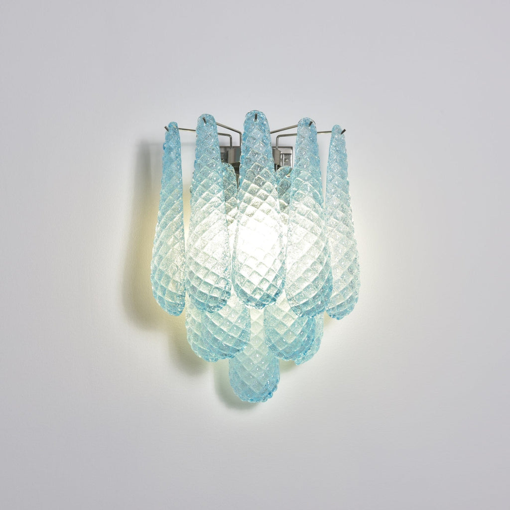 Aurora Wall Lamp Pink Teardrop Glass Floral Artistic