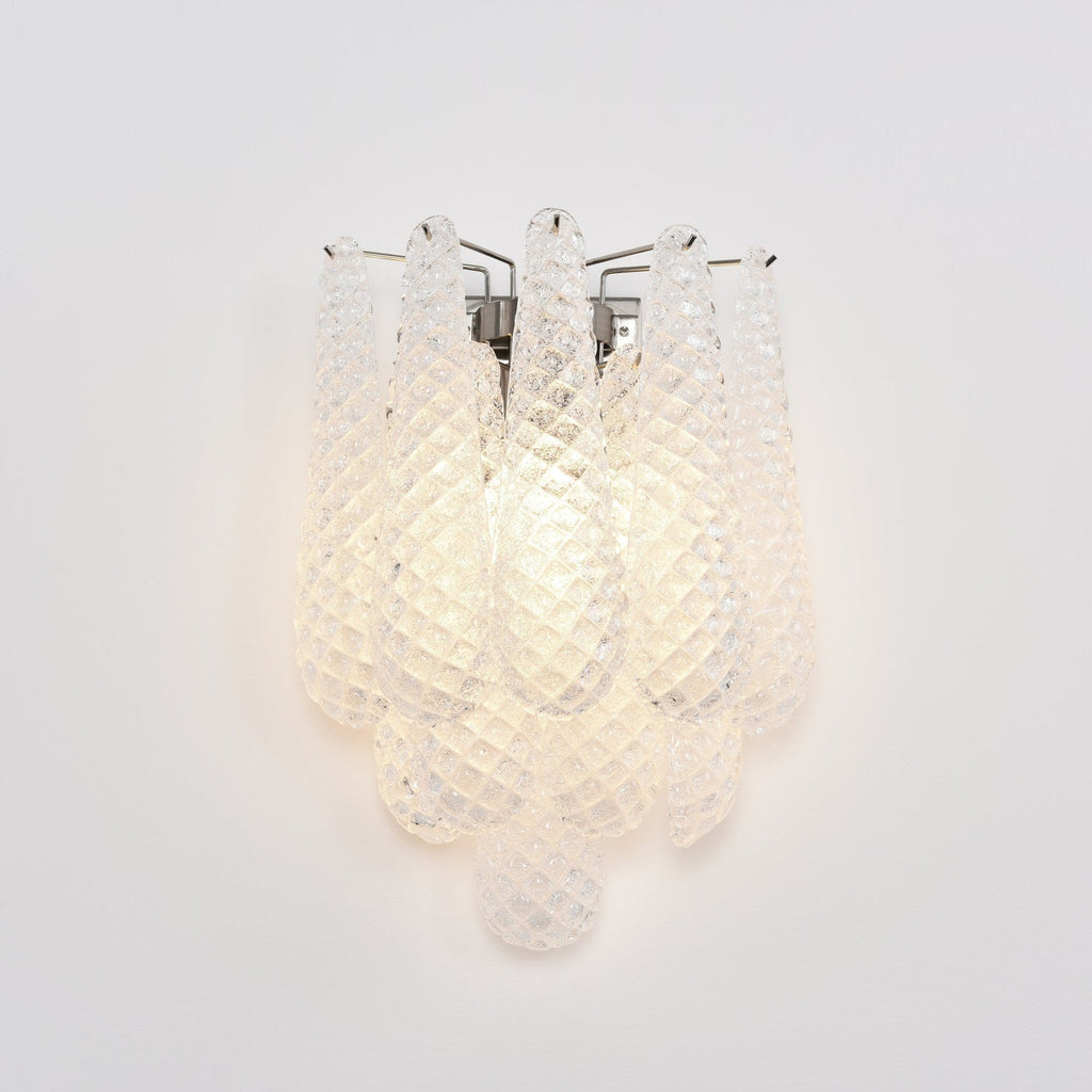 Aurora Wall Lamp Pink Teardrop Glass Floral Artistic