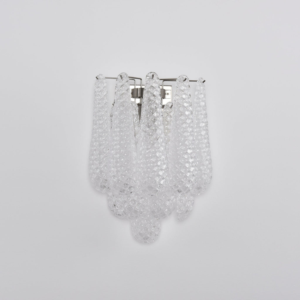 Aurora Wall Lamp Pink Teardrop Glass Floral Artistic