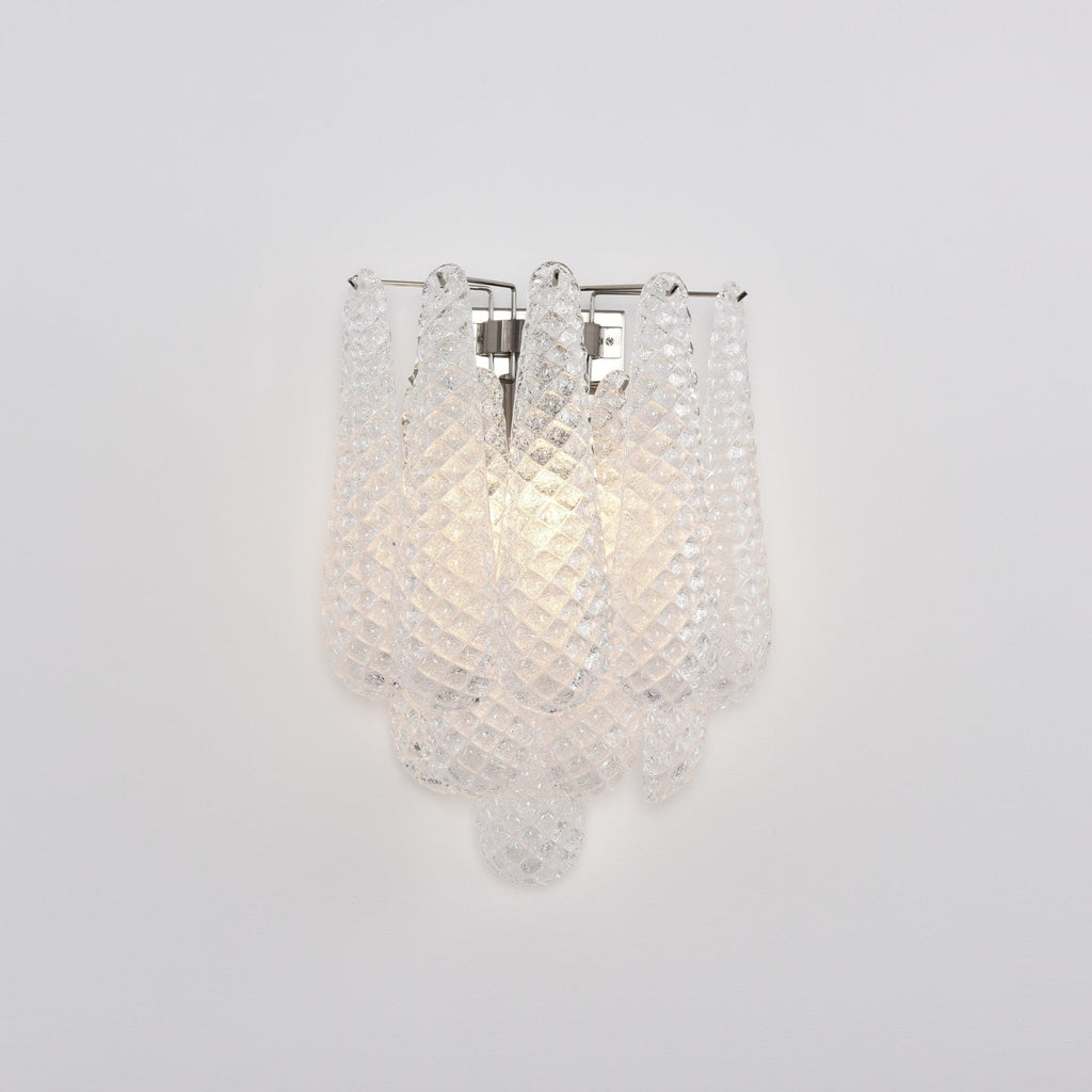 Aurora Wall Lamp Pink Teardrop Glass Floral Artistic