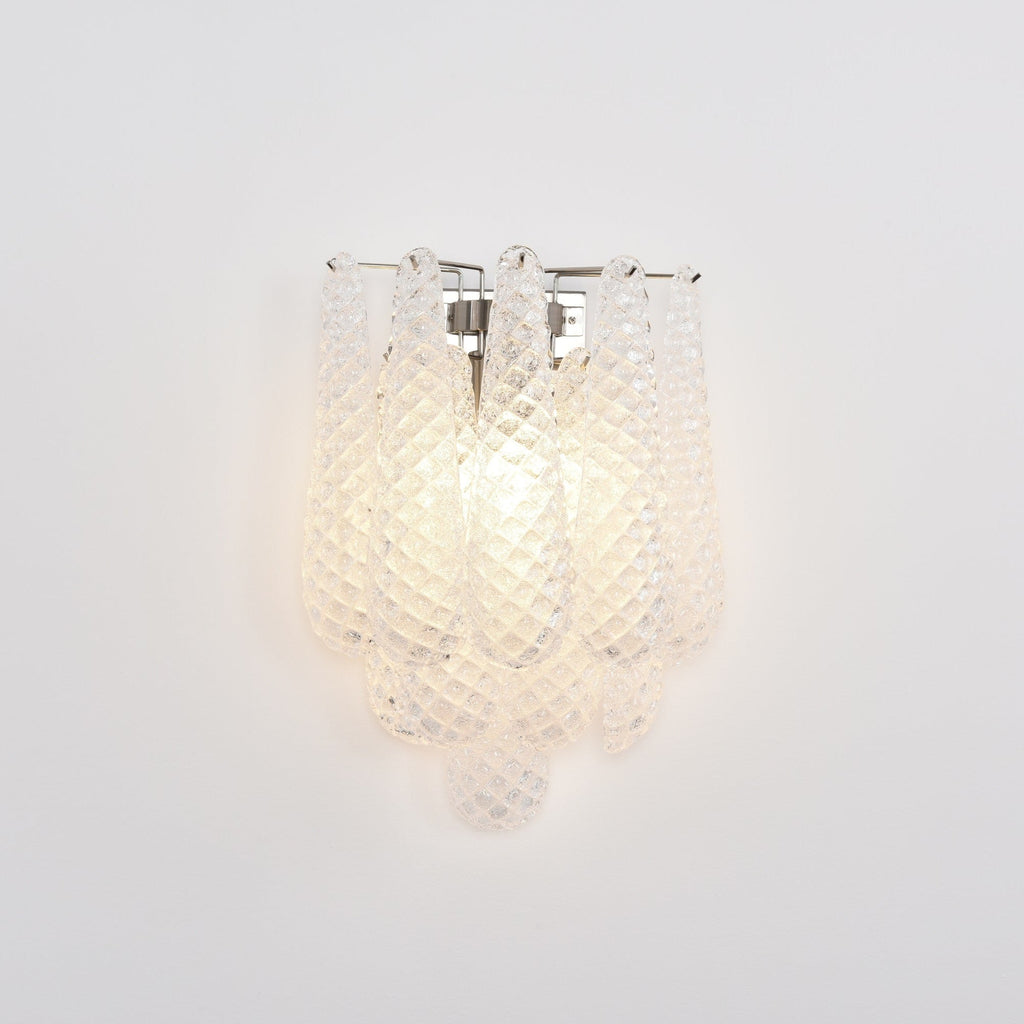 Aurora Wall Lamp Pink Teardrop Glass Floral Artistic