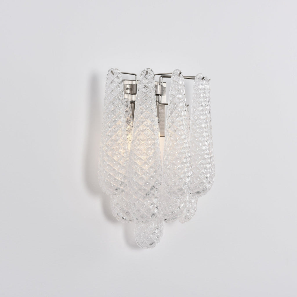 Aurora Wall Lamp Pink Teardrop Glass Floral Artistic