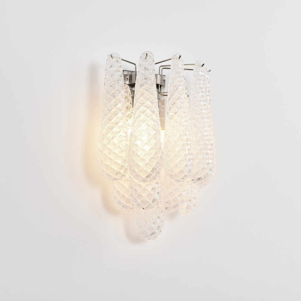Aurora Wall Lamp Pink Teardrop Glass Floral Artistic