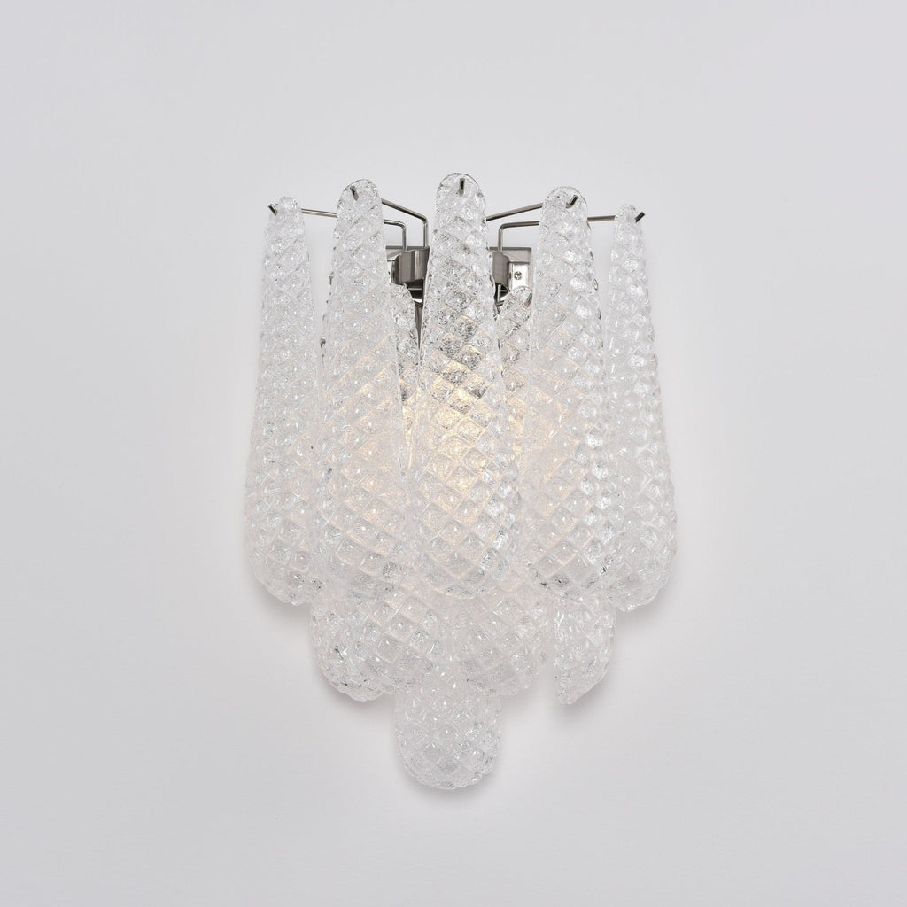 Aurora Wall Lamp Pink Teardrop Glass Floral Artistic
