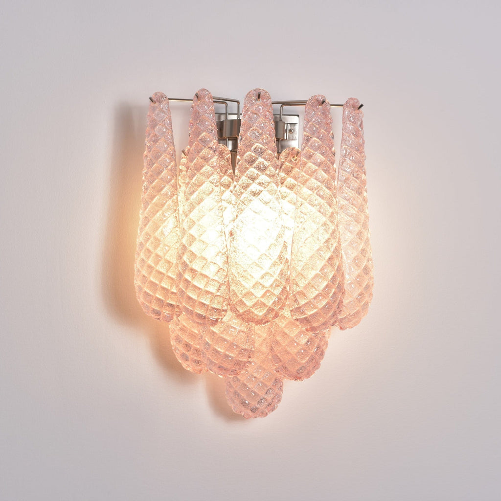 Aurora Wall Lamp Pink Teardrop Glass Floral Artistic