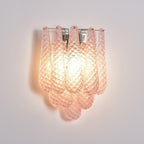 Aurora Wall Lamp Pink Teardrop Glass Floral Artistic