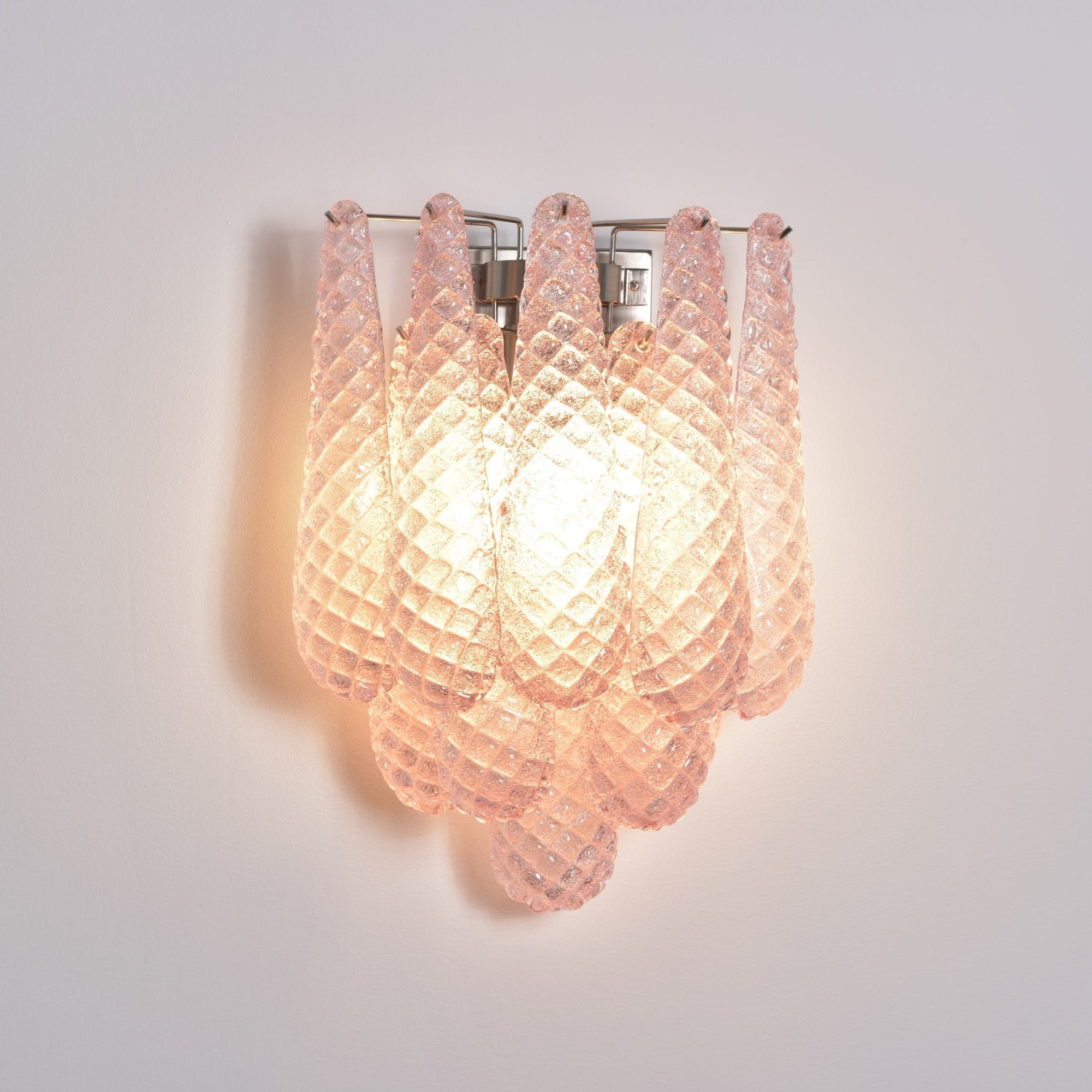Aurora Wall Lamp Pink Teardrop Glass Floral Artistic