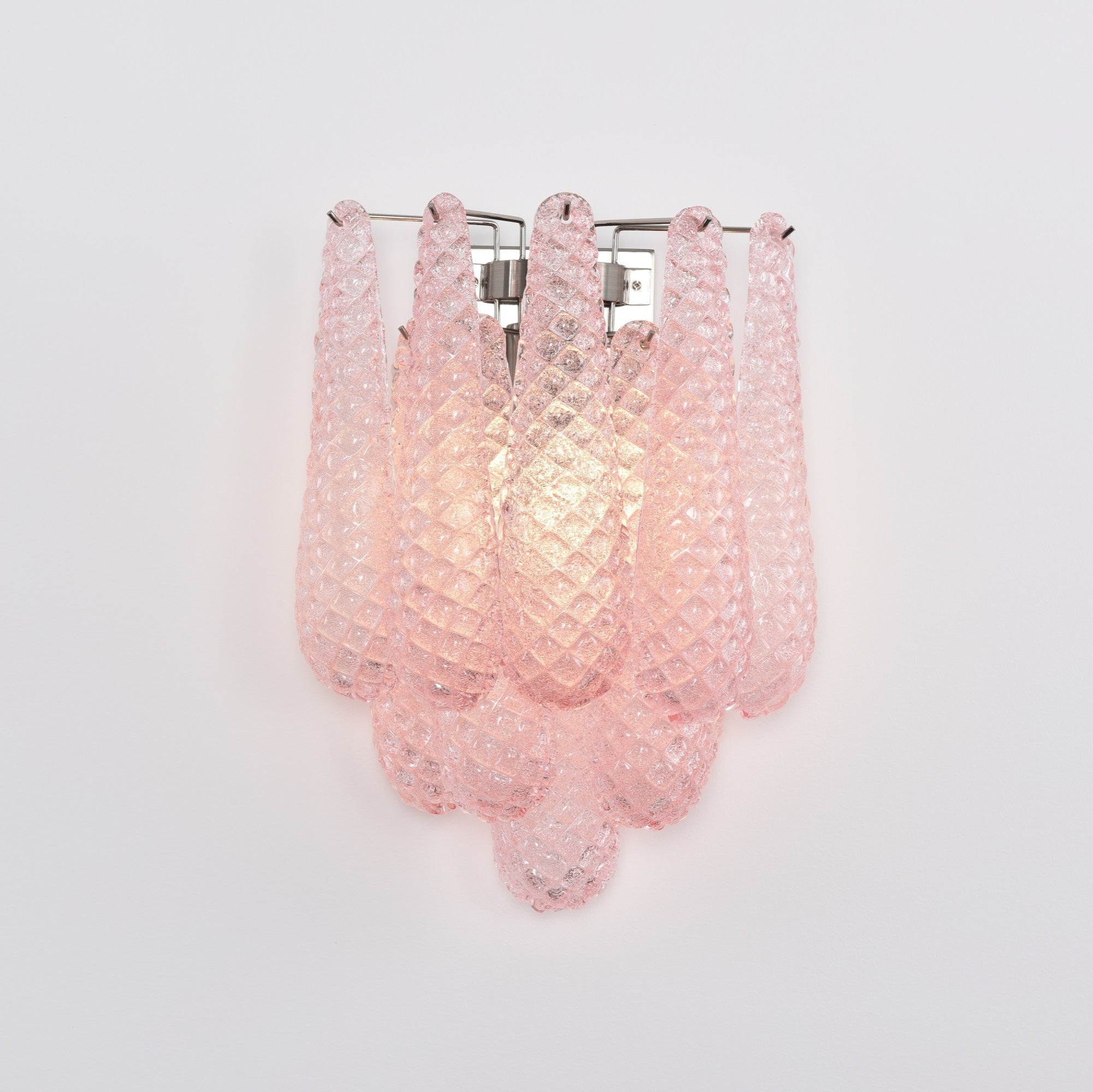Aurora Wall Lamp Pink Teardrop Glass Floral Artistic