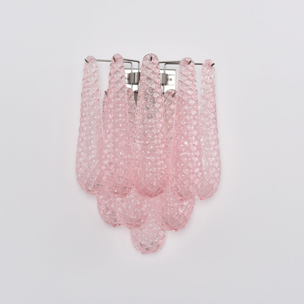 Aurora Wall Lamp Pink Teardrop Glass Floral Artistic