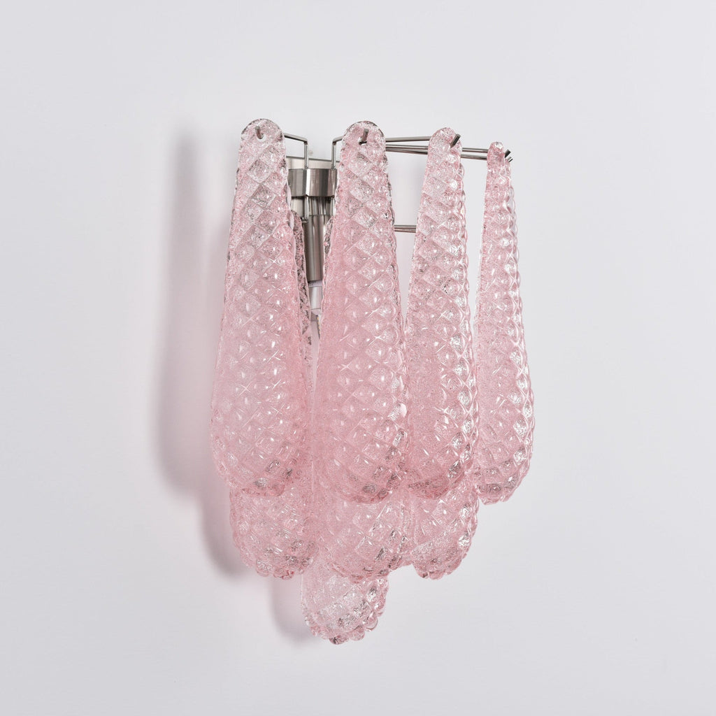 Aurora Wall Lamp Pink Teardrop Glass Floral Artistic