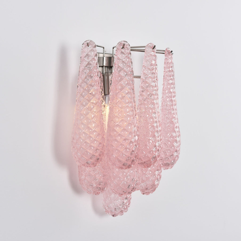 Aurora Wall Lamp Pink Teardrop Glass Floral Artistic