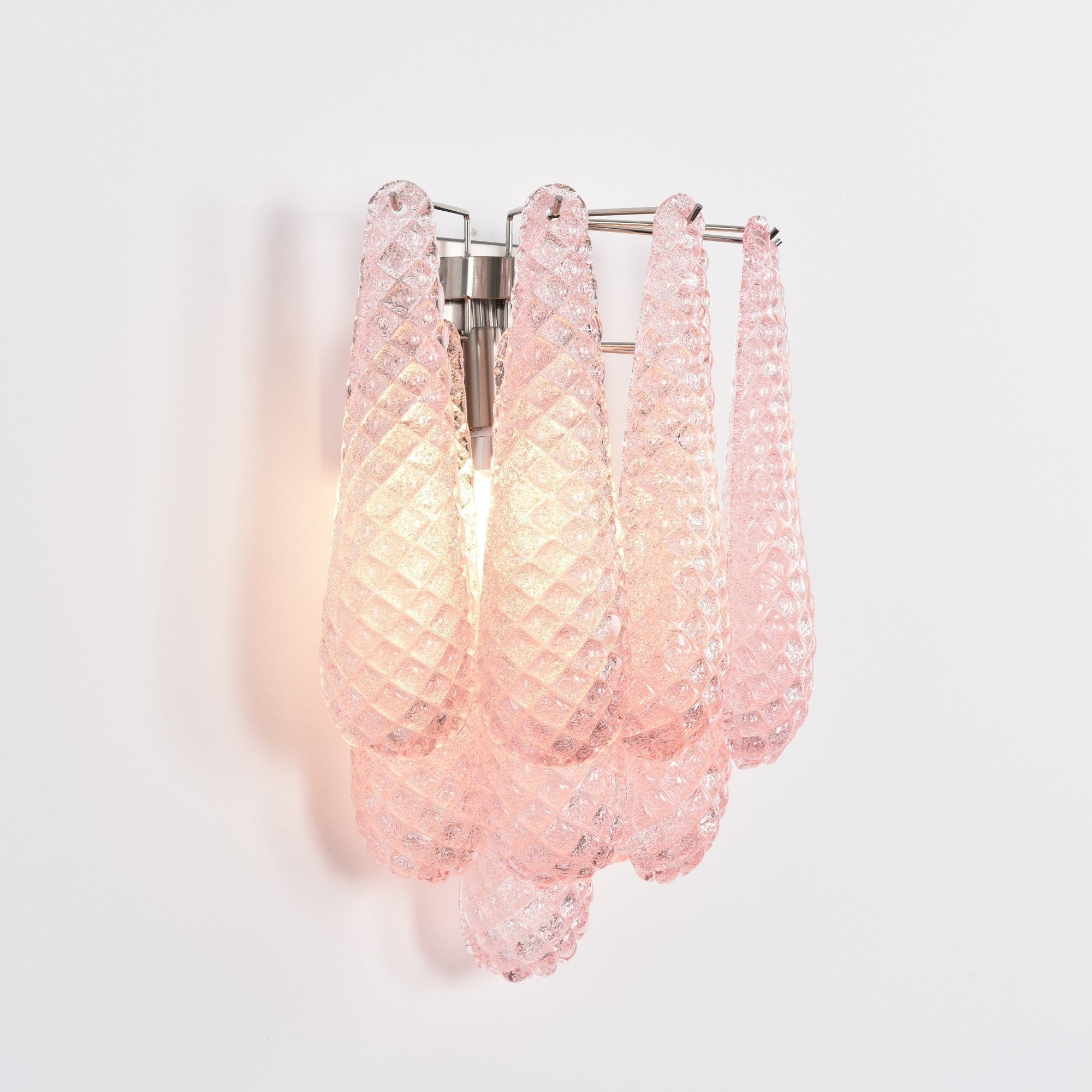Aurora Wall Lamp Pink Teardrop Glass Floral Artistic