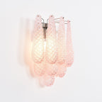 Aurora Wall Lamp Pink Teardrop Glass Floral Artistic