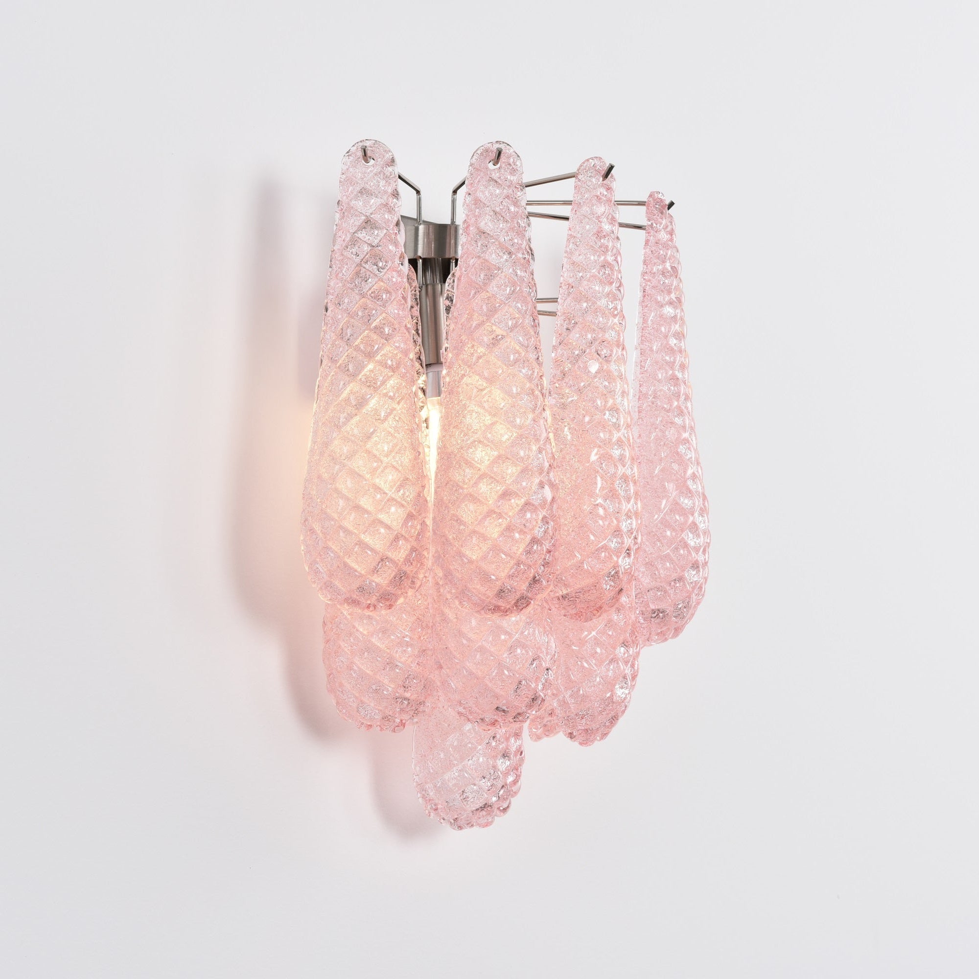 Aurora Wall Lamp Pink Teardrop Glass Floral Artistic