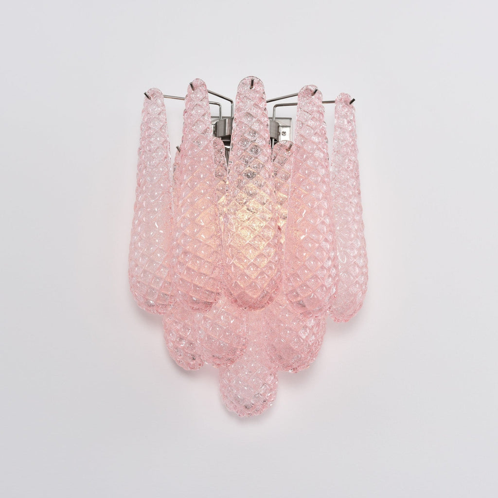 Aurora Wall Lamp Pink Teardrop Glass Floral Artistic