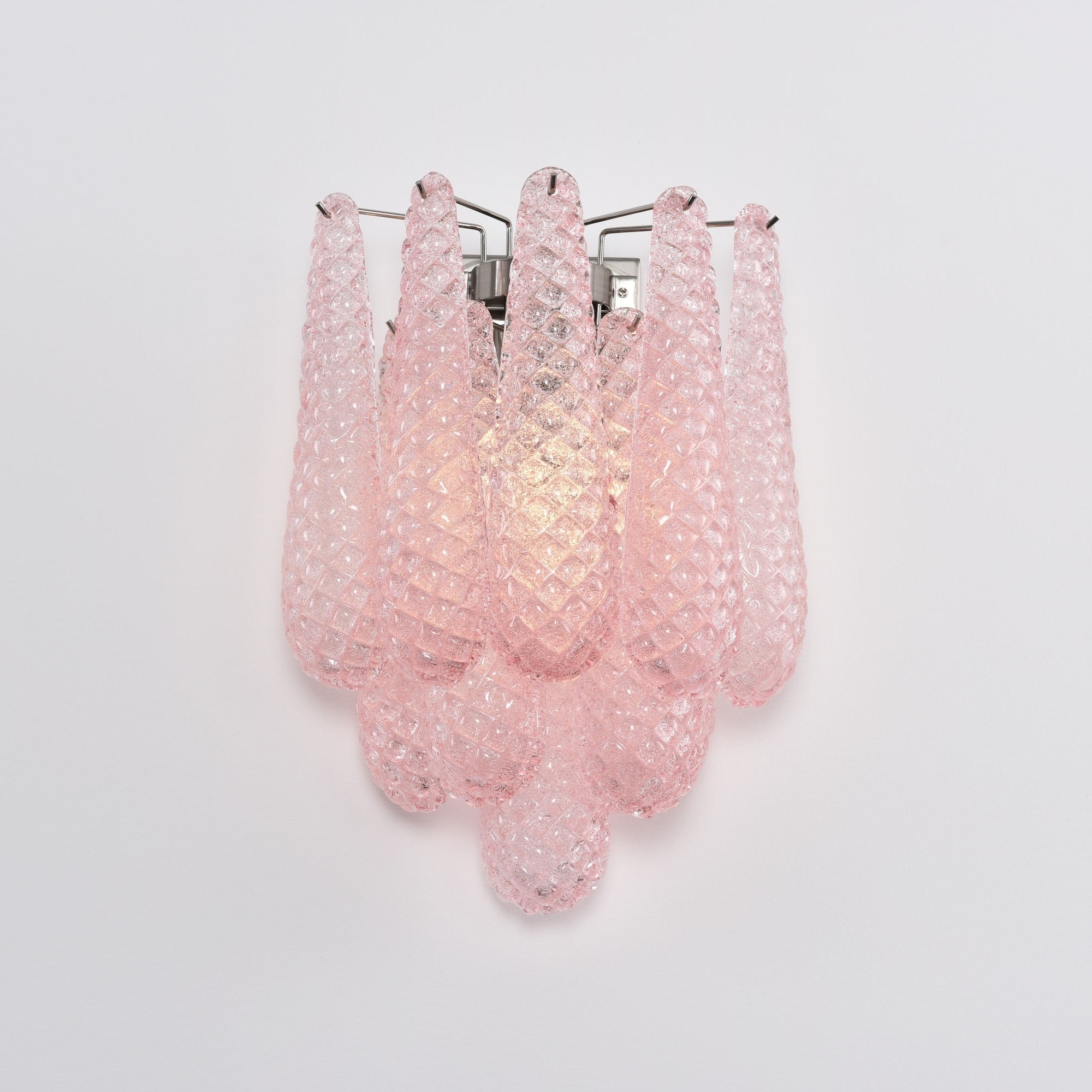 Aurora Wall Lamp Pink Teardrop Glass Floral Artistic