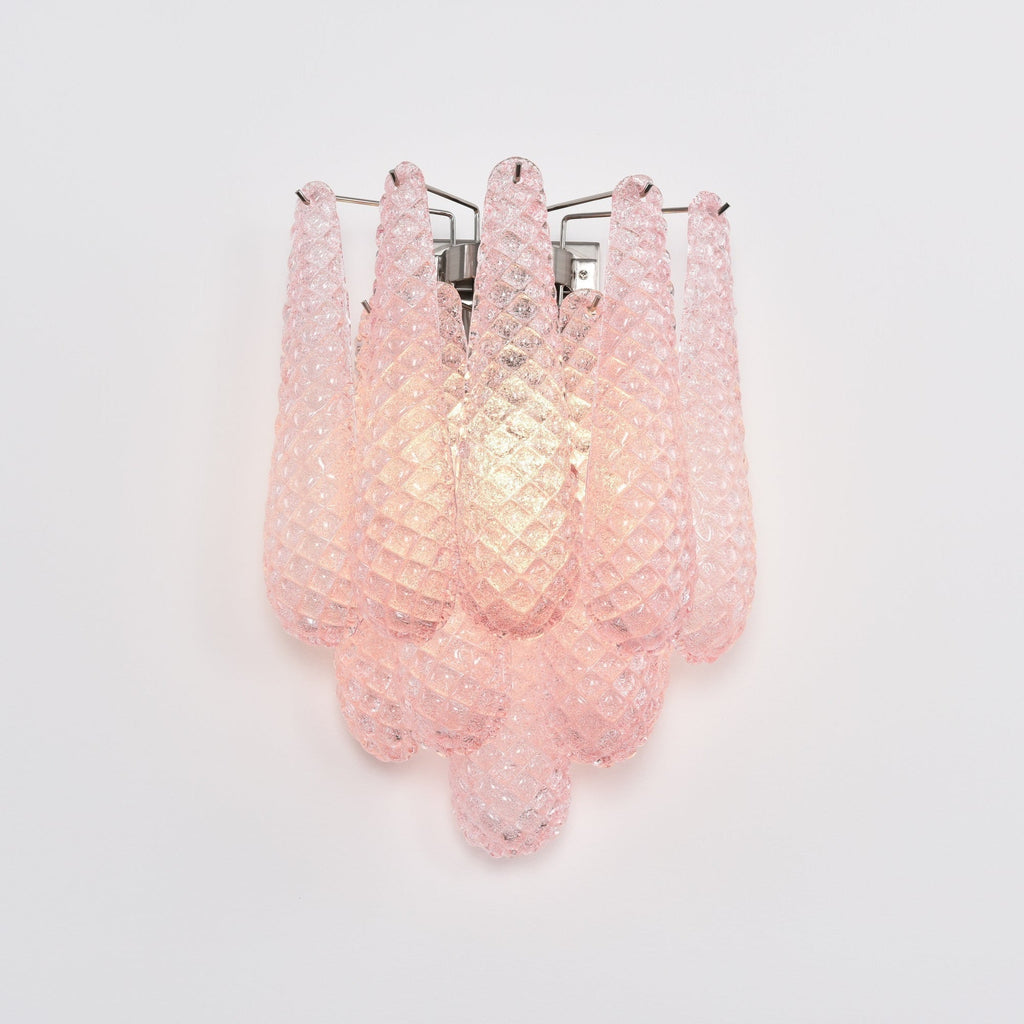 Aurora Wall Lamp Pink Teardrop Glass Floral Artistic