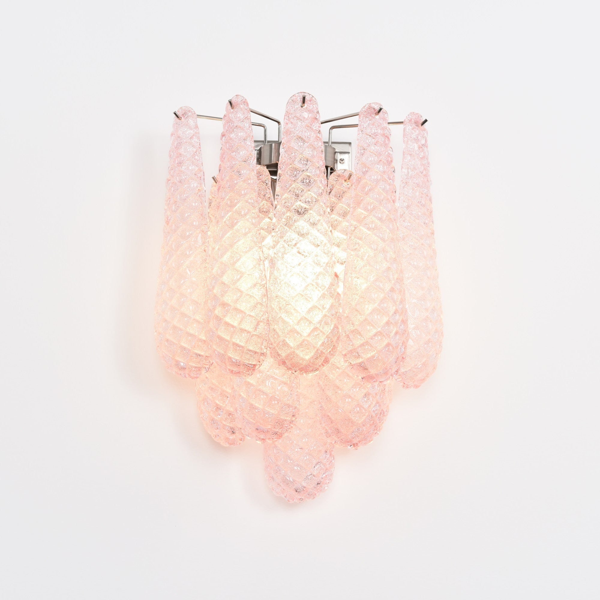 Aurora Wall Lamp Pink Teardrop Glass Floral Artistic