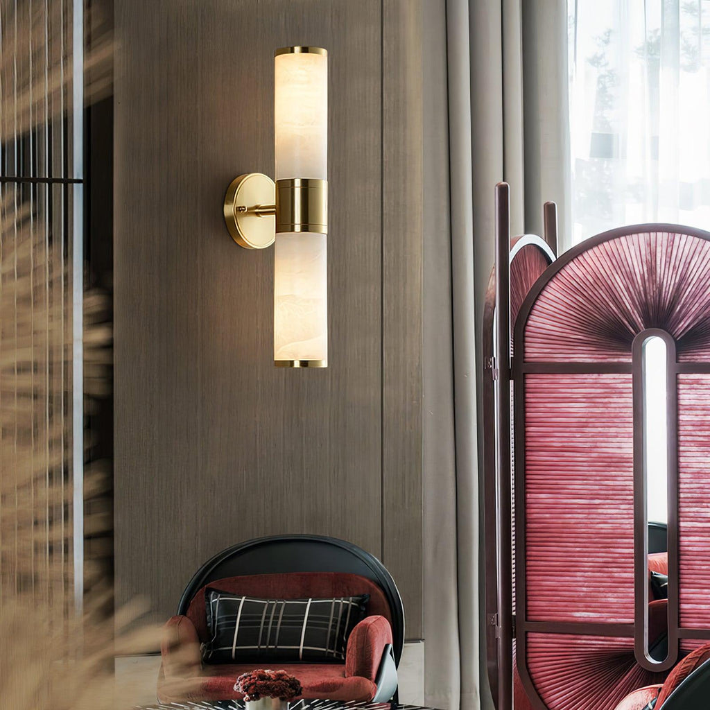 Kaia Minimalist Alabaster Wall Lamp