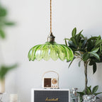 Limea Green Glass Flower Pendant Light