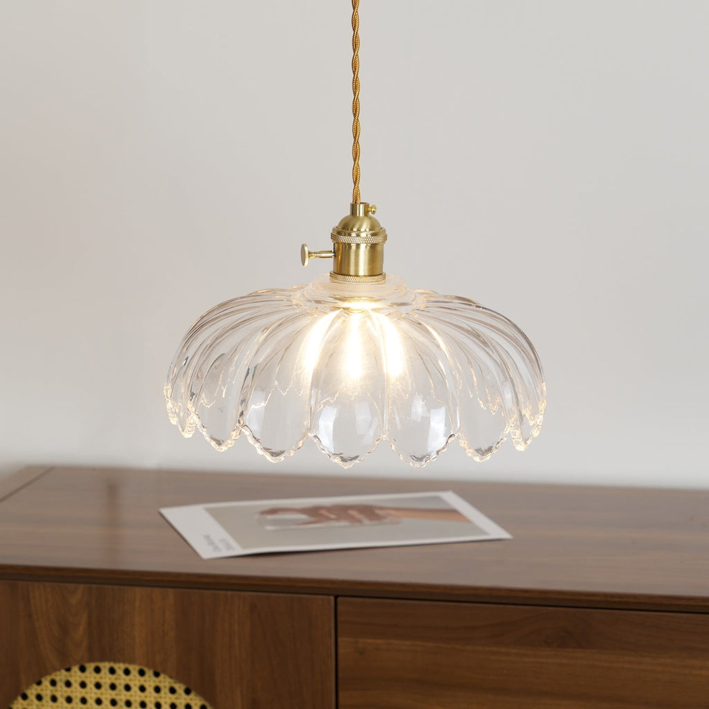 Limea Green Glass Flower Pendant Light