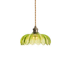 Limea Green Glass Flower Pendant Light