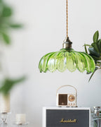 Limea Green Glass Flower Pendant Light