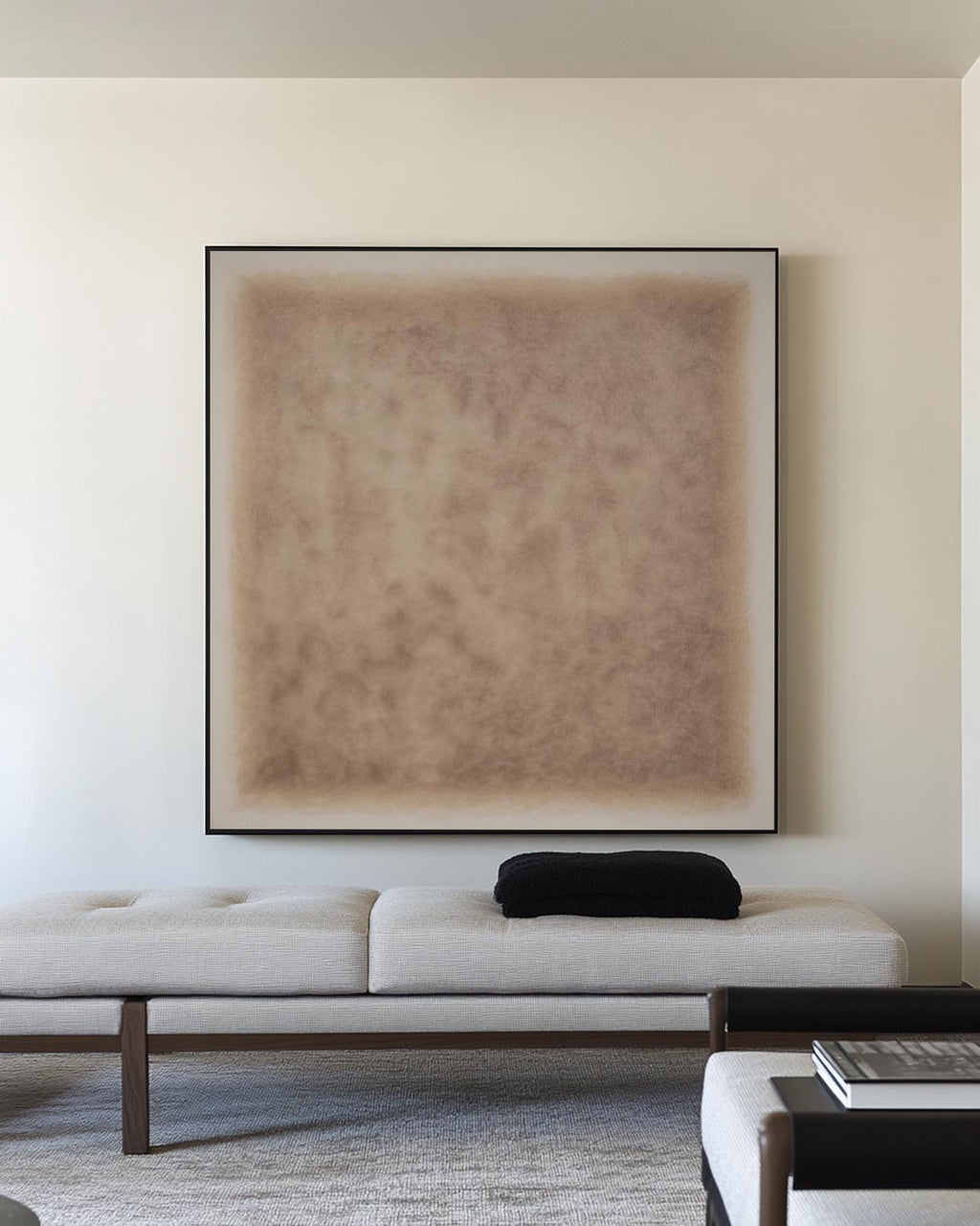 Gradient Taupe Abstract Oil Painting