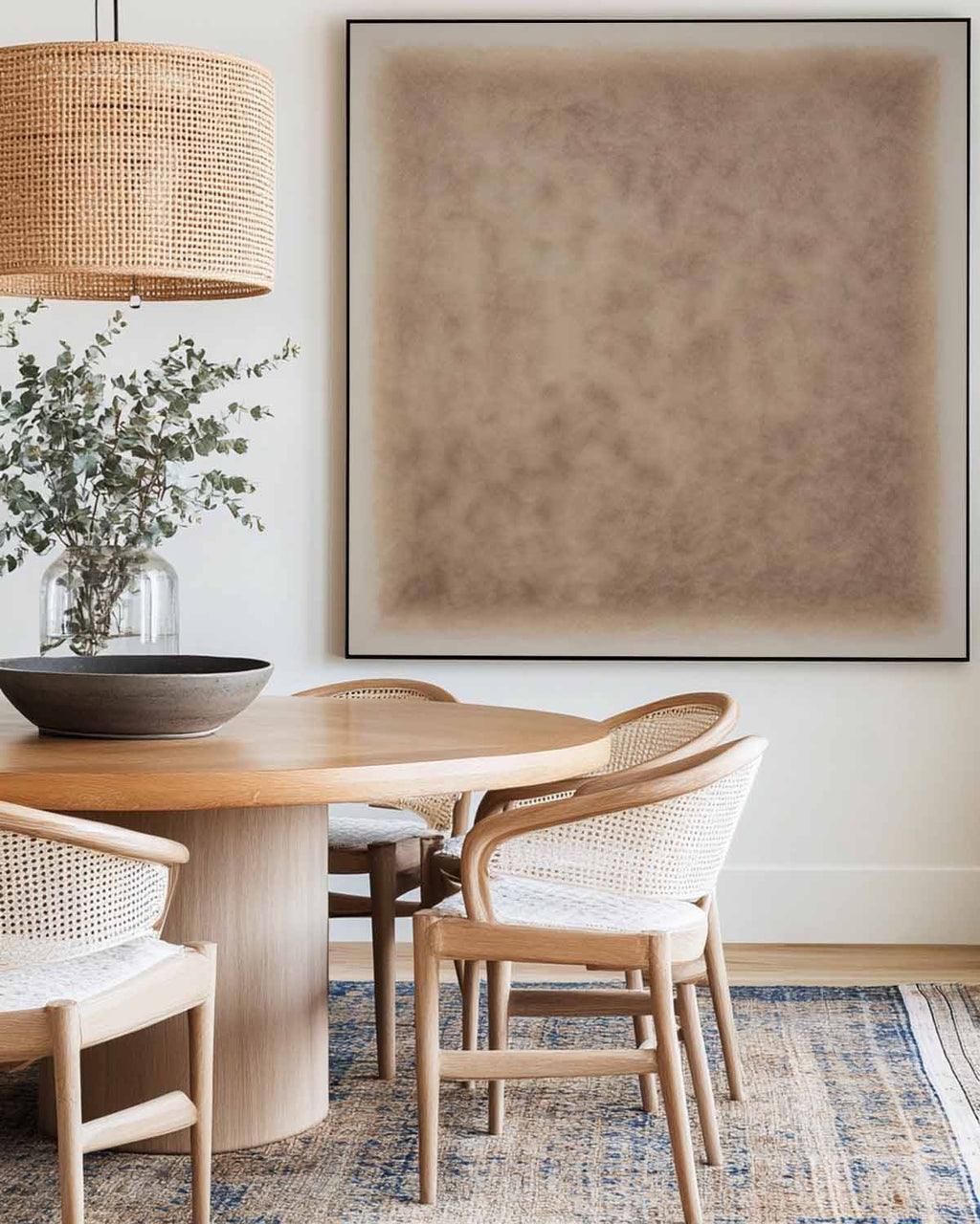 Gradient Taupe Abstract Oil Painting