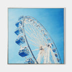 Gondolas Against Sky-Blue Background Oil Painting