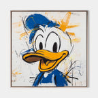 Abstract Expressionist Donald Duck Oil Painting