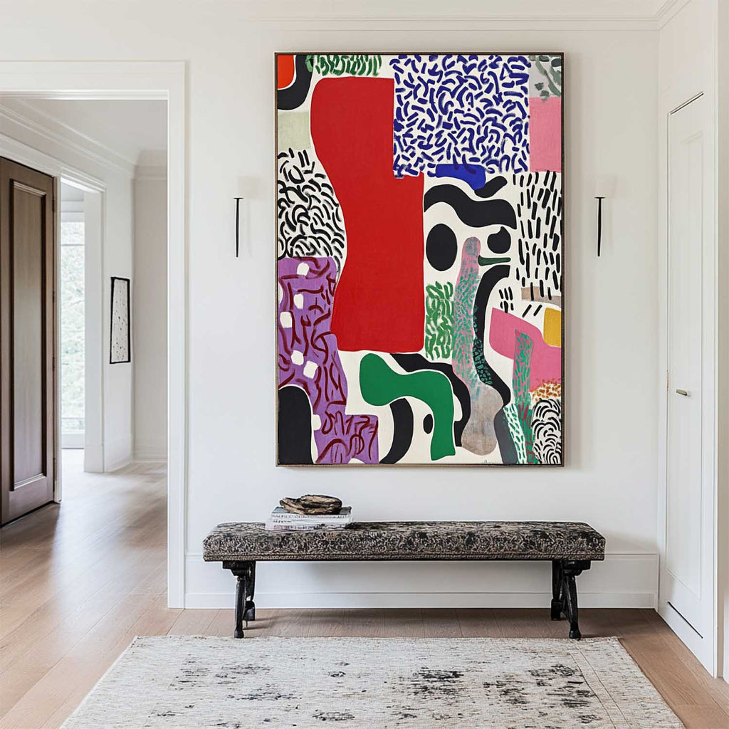 Mixed Pattern Abstract Oil Painting