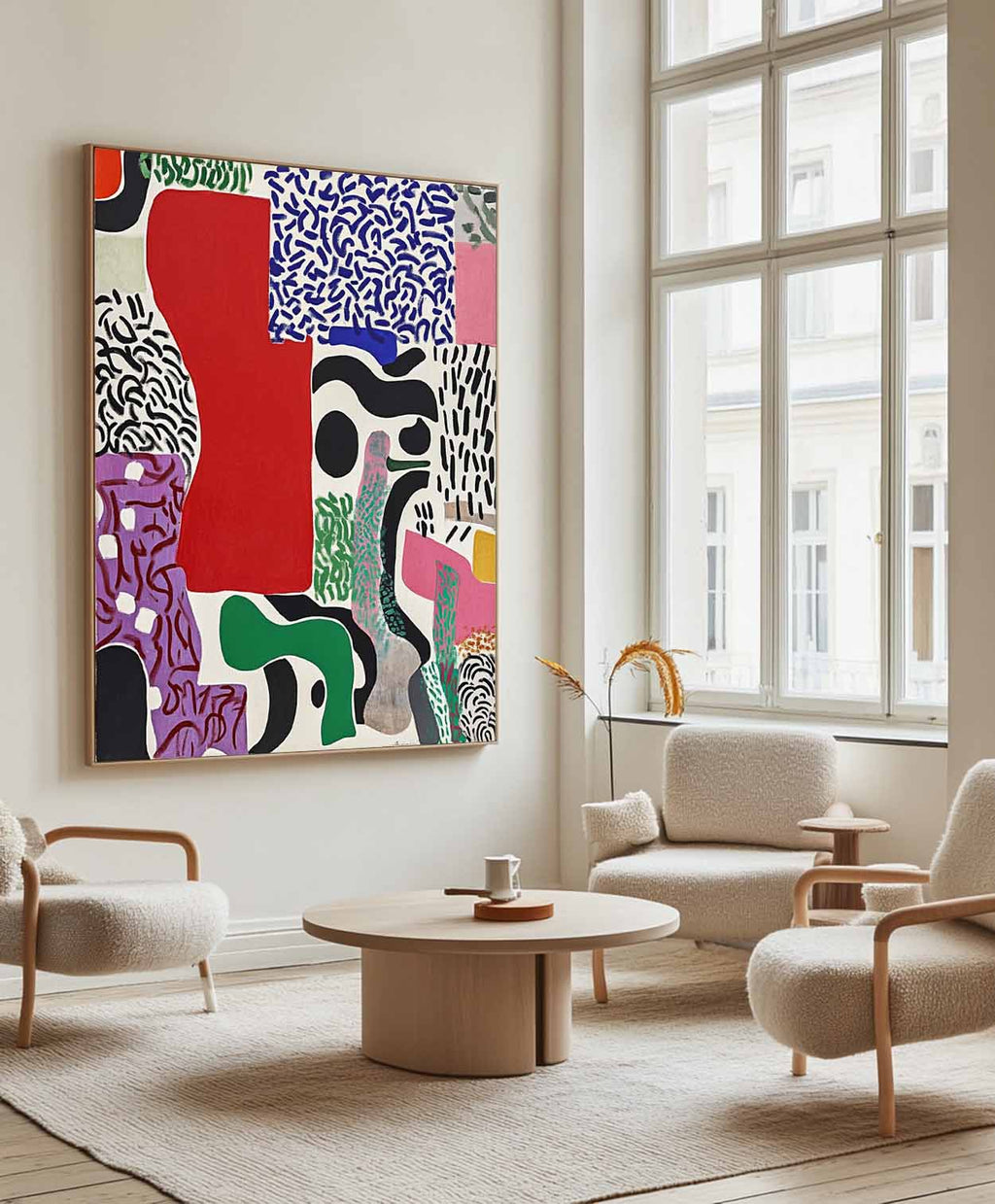 Mixed Pattern Abstract Oil Painting