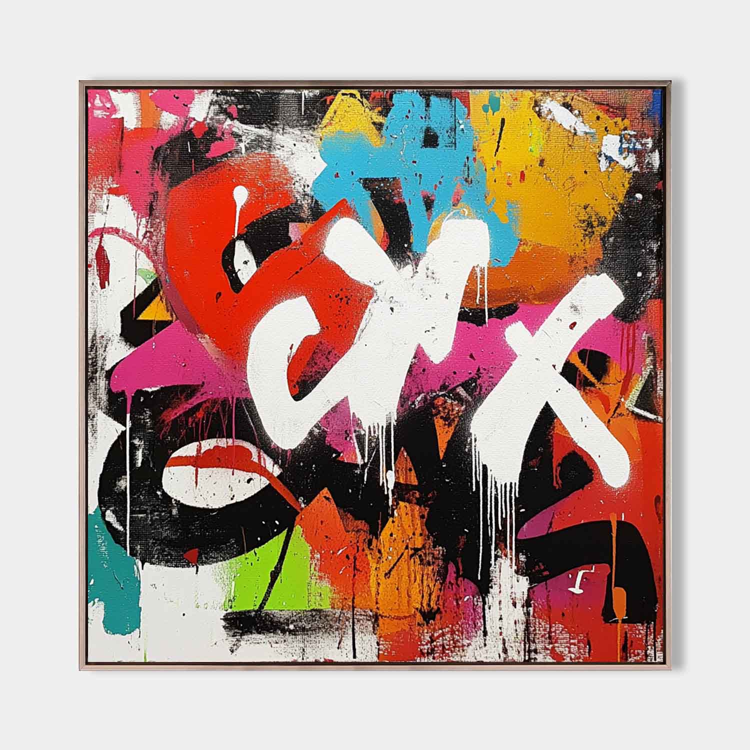 Abstract Expressionist Drip Art Oil Painting