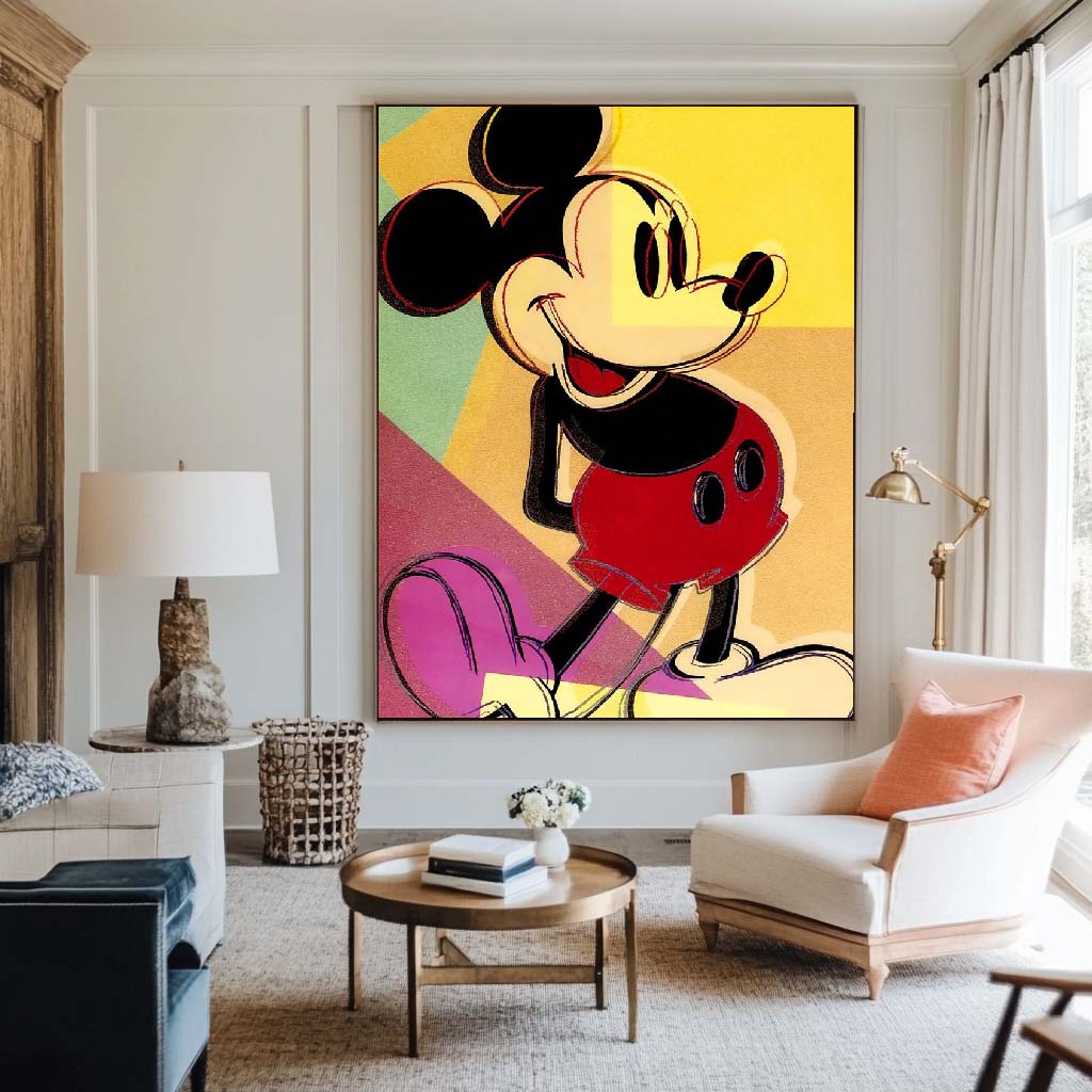 Retro Warhol-Inspired Colorful Oil Painting