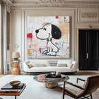 Expressionist Snoopy Painting With Textured Neutral