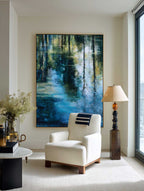 Impressionist Forest Reflection Oil Painting