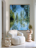 Monet-Style River Reflection Painting