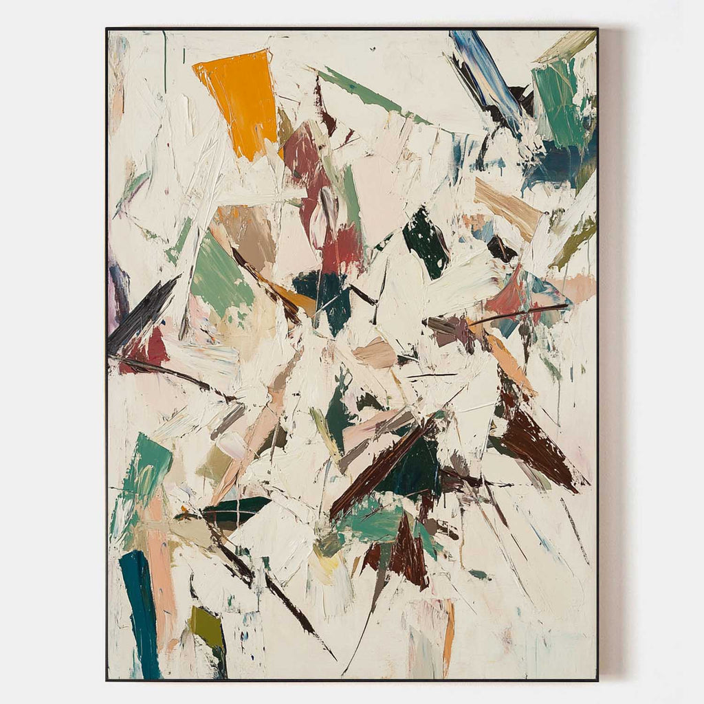 Dynamic Gestural Abstract Painting Vertical
