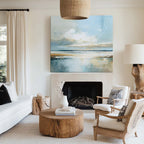 Serene Coastal Landscape Abstract Painting