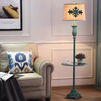 Eryn Floor Lamp Table Vintage, Metal/Resin, Green, Living Room