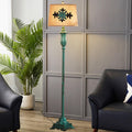 Eryn Floor Lamp Table Vintage, Metal/Resin, Green, Living Room