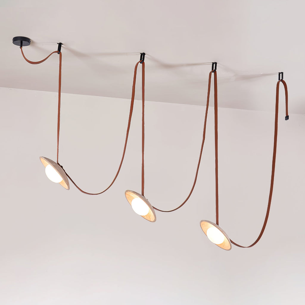 Ulsoryra Organic Travertine Pendant Light Cluster
