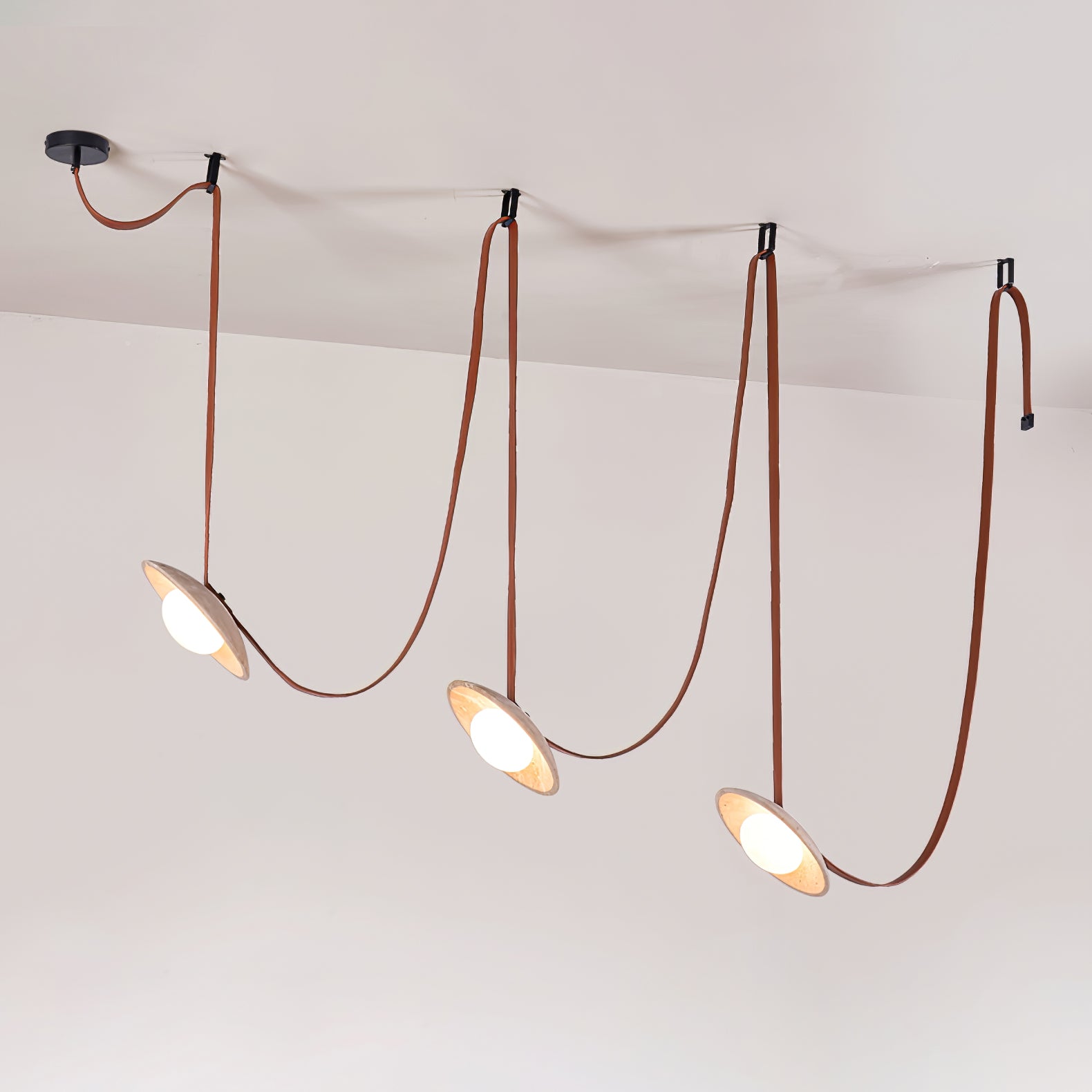 Ulsoryra Organic Travertine Pendant Light Cluster