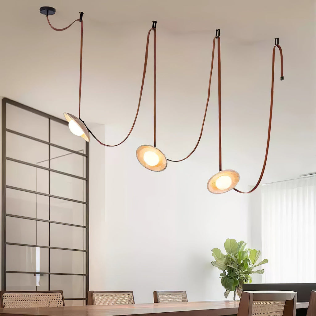 Ulsoryra Organic Travertine Pendant Light Cluster