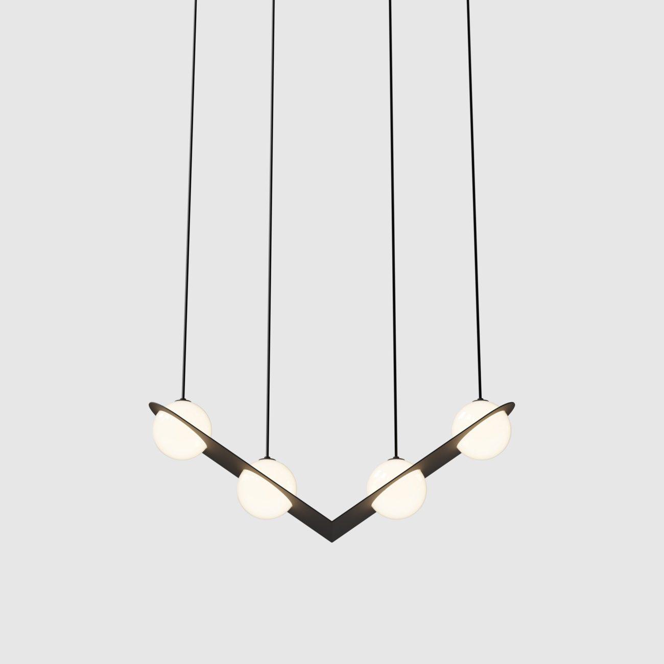 Selan Black Glass Pendant Lamp