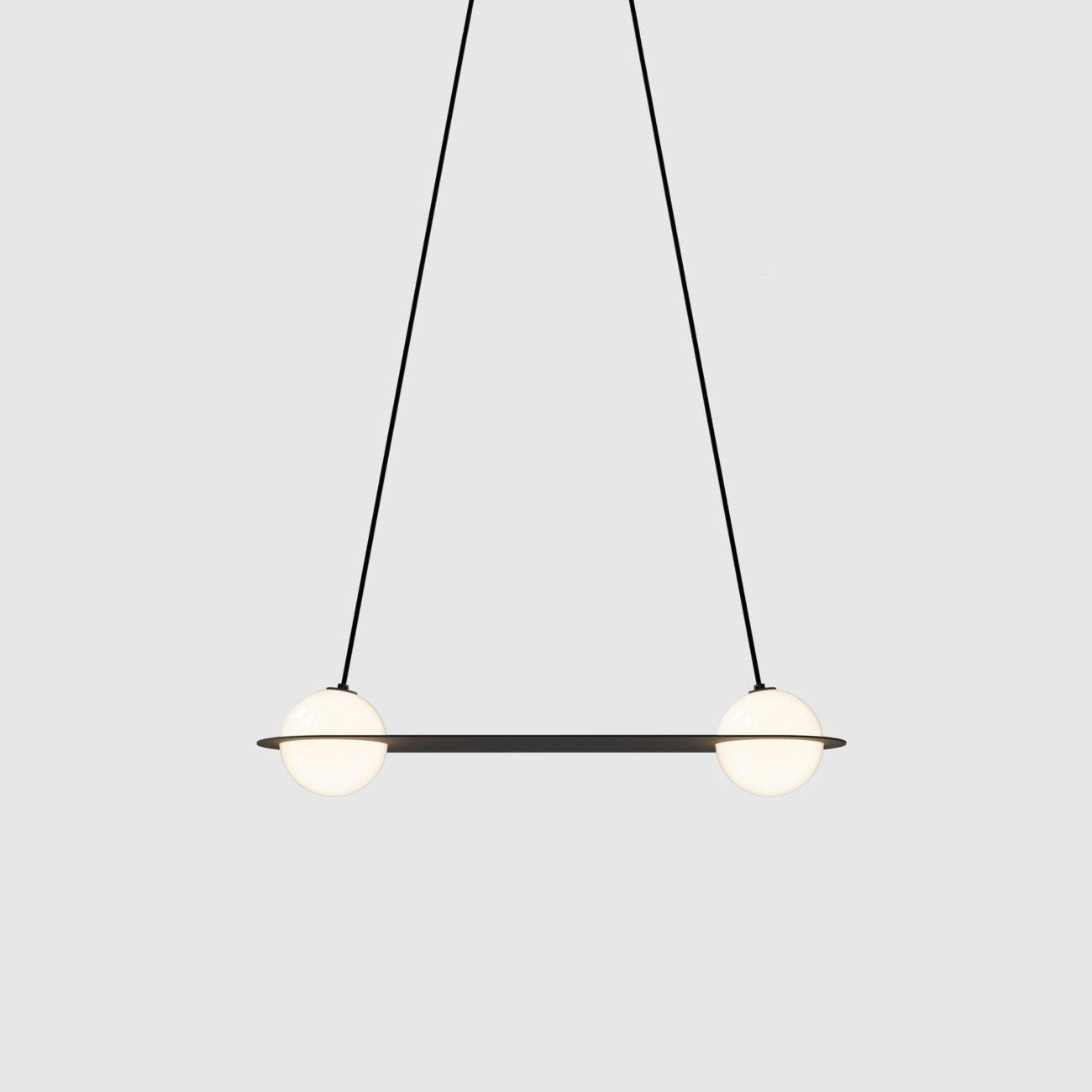 Selan Black Glass Pendant Lamp