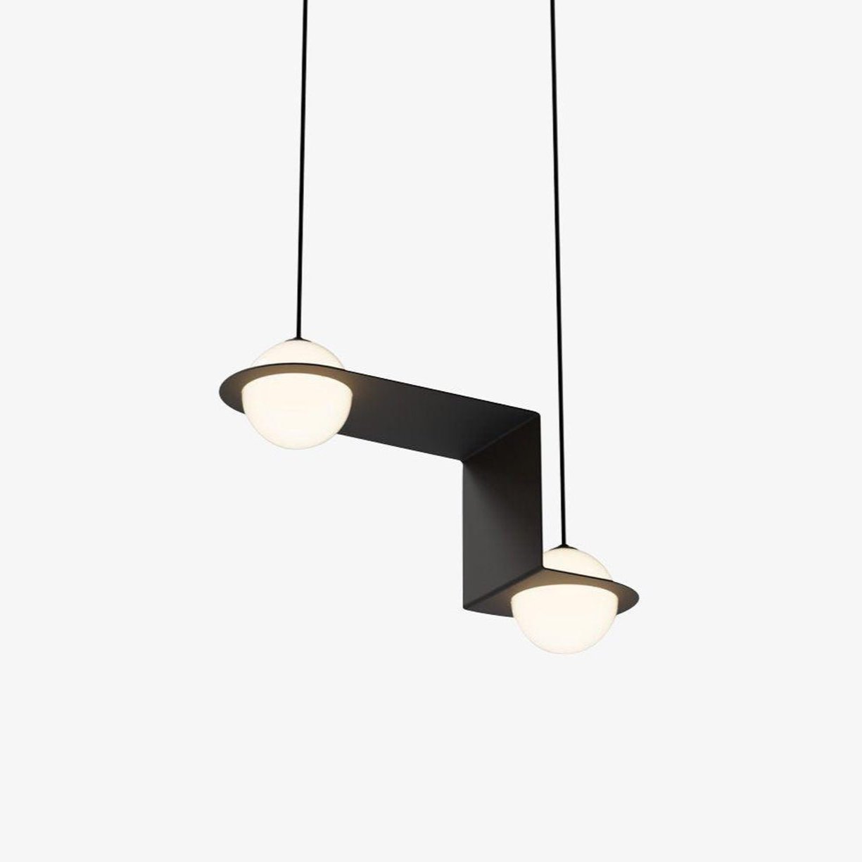Selan Black Glass Pendant Lamp
