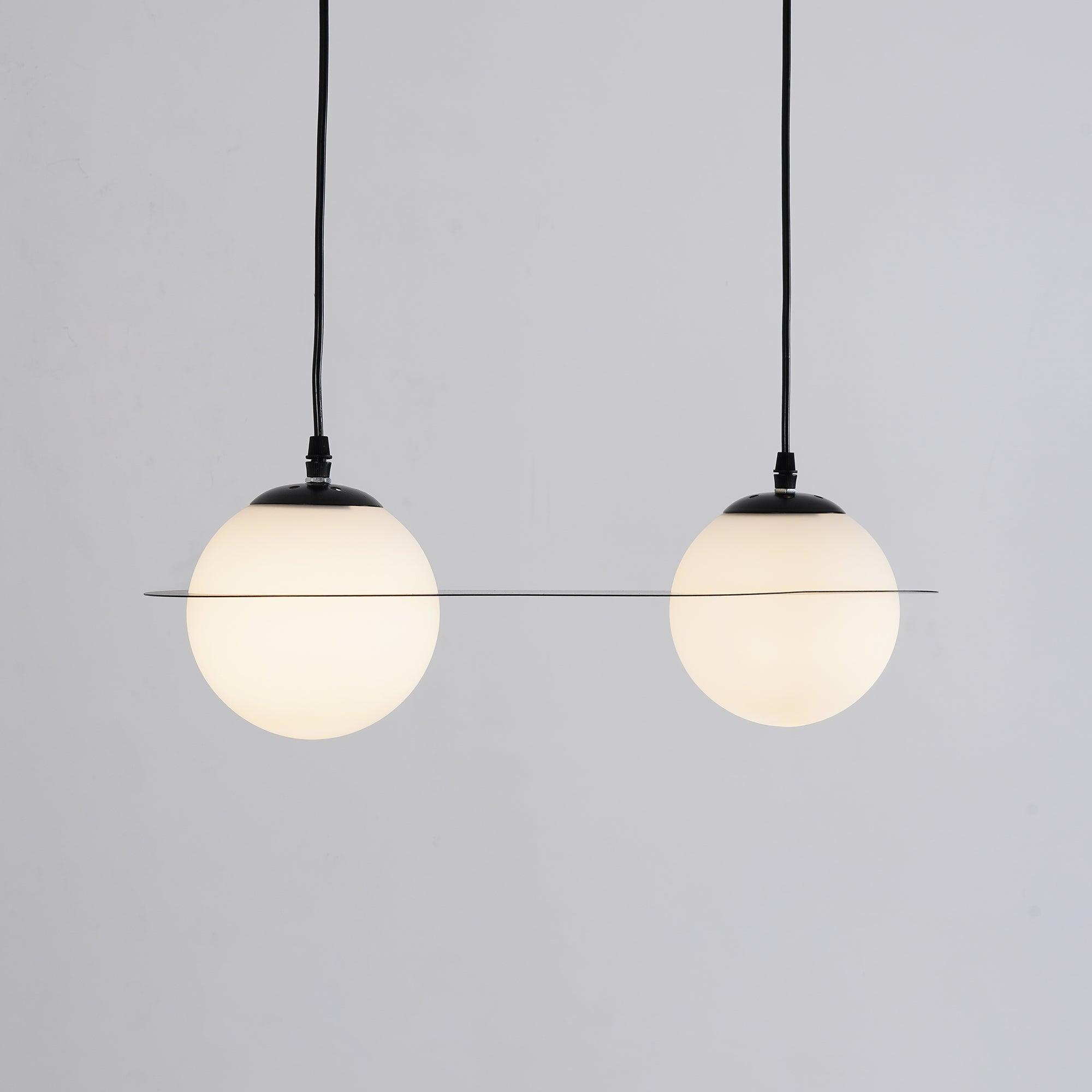 Selan Black Glass Pendant Lamp